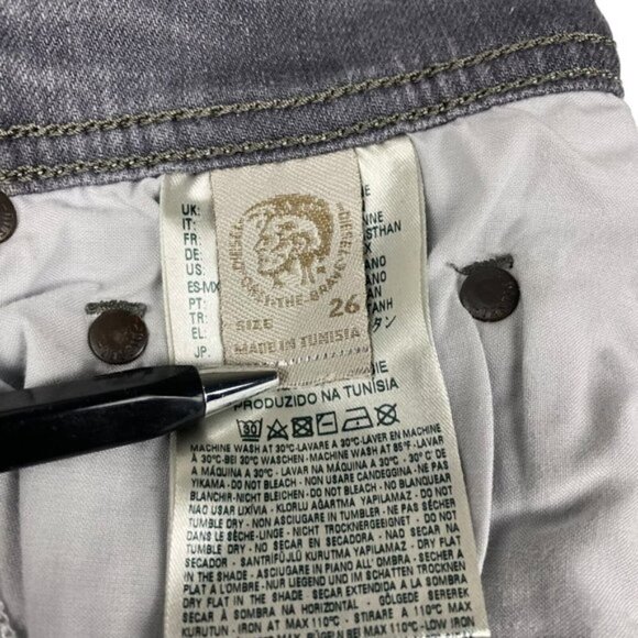 Diesel Men's Tepphar R050G Slim Carrot Stretch Denim Jeans Grey US 26 X 32 - Picture 14 of 15